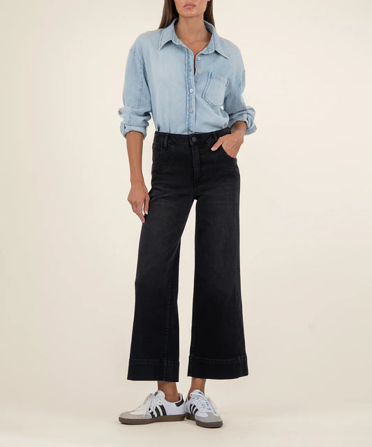MEG HIGH RISE WIDE LEG DOUBLE FRONT POCKET