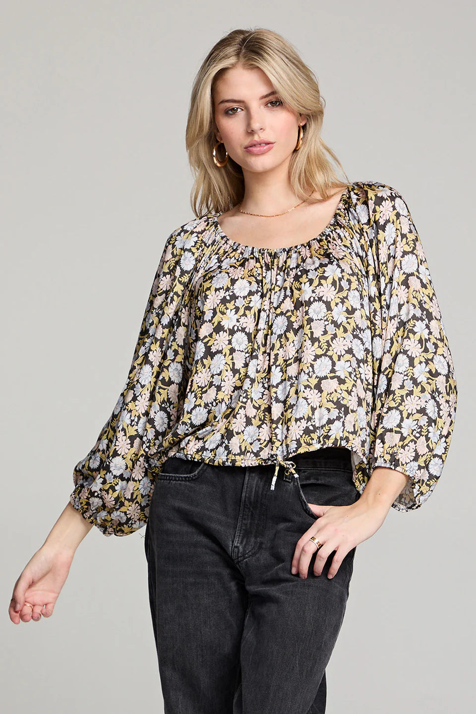 REBEKKA L/S FLORAL TOP S3517