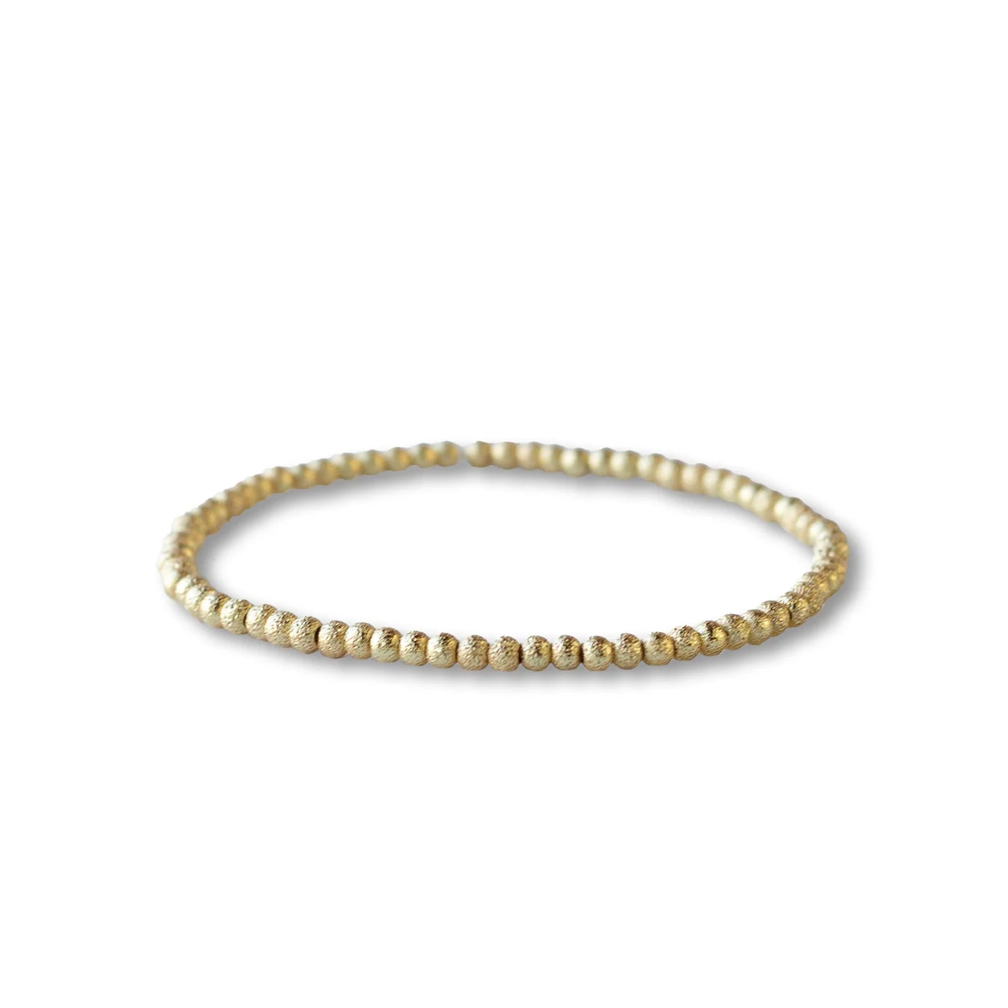 LENNY & EVA 3MM TEXTURED GOLD STRETCH BRACELET