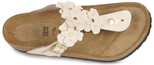 GIZEH FLOWERS LEATHER SANDAL