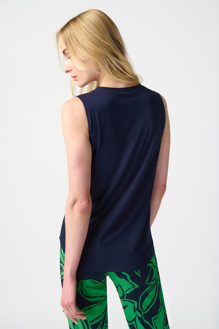 BAMBOO BLEND SLEEVELESS JERSEY TOP 241289