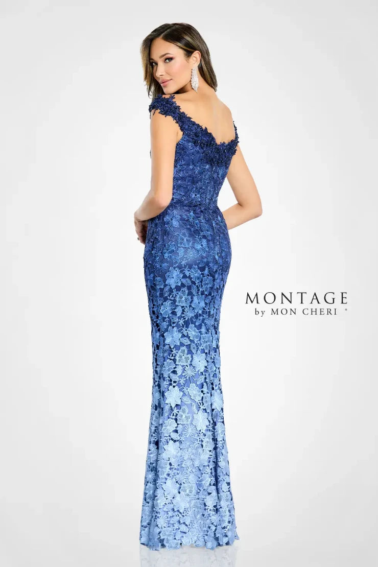 M507 MONTAGE LONG LACE GOWN