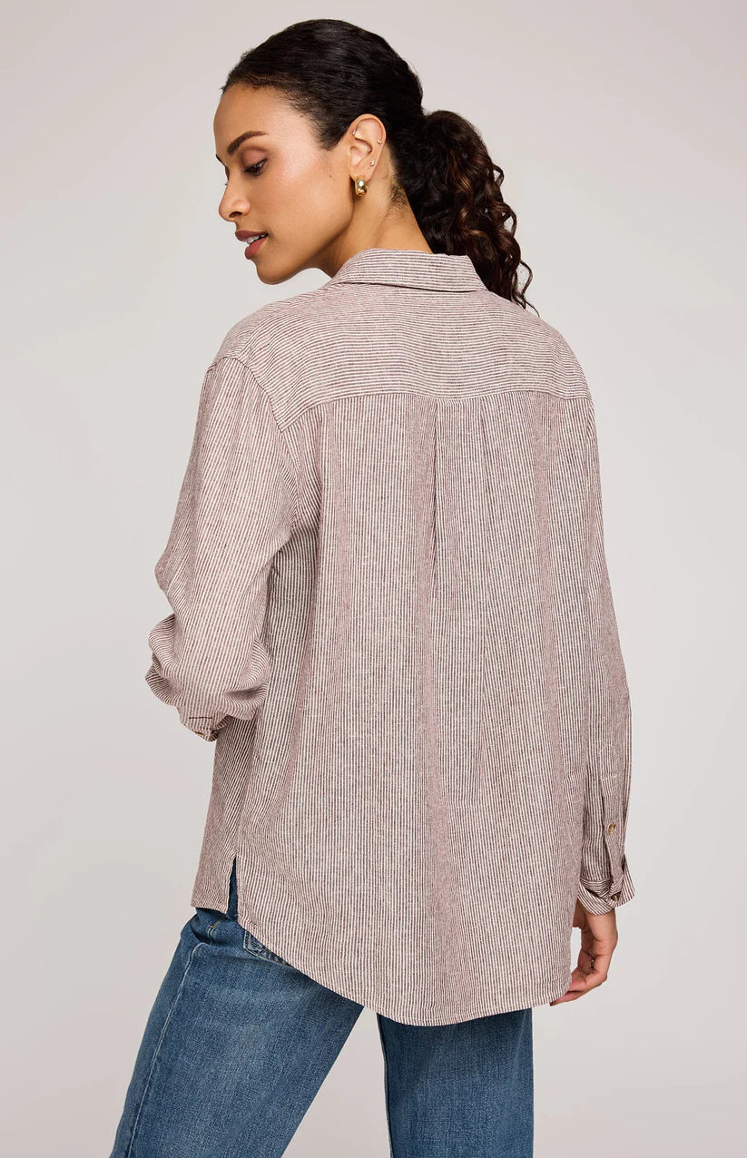 ARABELLA STRIPED BUTTON DOWN GF-2906