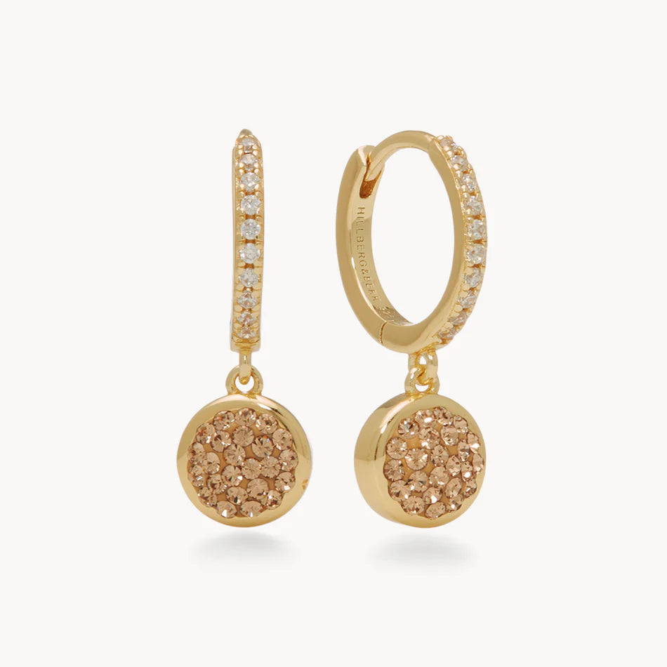 SPARKLE BEZEL HOOP WITH CHARM