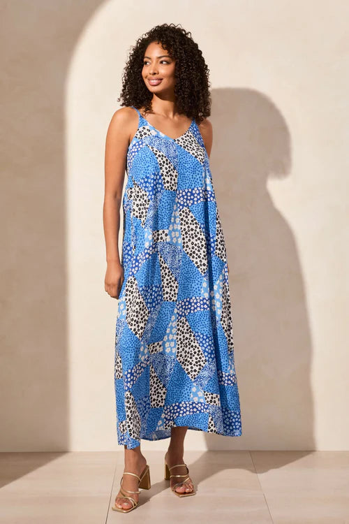 MAXI DRESS W/ SPAGHETTI STRAP AND BACK SMOCKING 918O