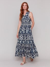 DESIREE PRINTED SLEEVELESS DRESS C3168P