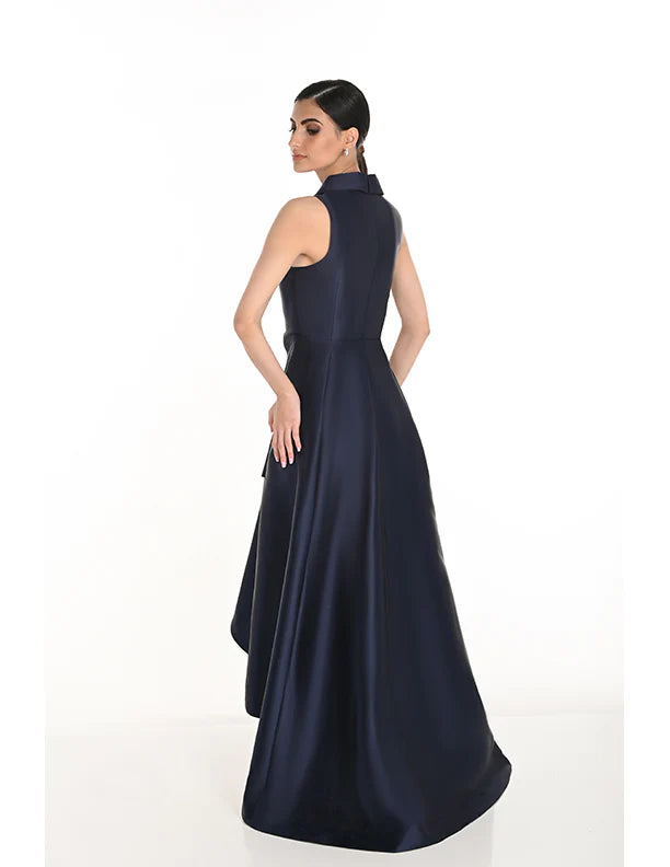 LYMAN HI-LOW COLLARED DRESS