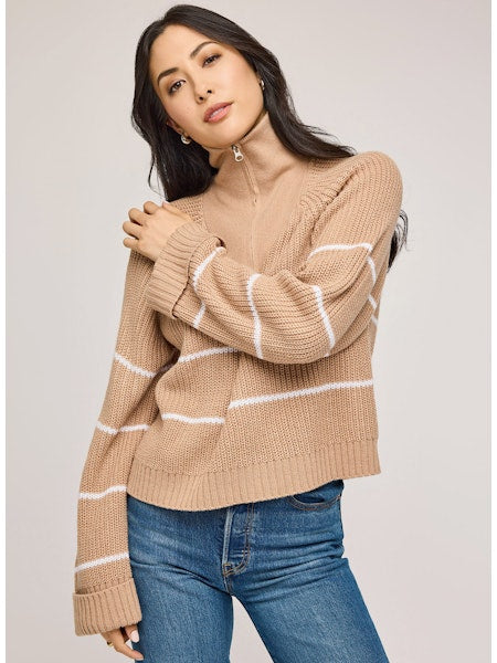 DECLAN FRONT ZIP SWEATER GF-3092