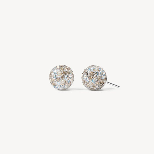 HILLBERG AND BERK 8MM GLITZZ SPARKLE BALL EARRINGS