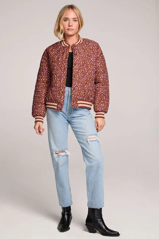 SUNI FLORAL QUILTED BOMBER
