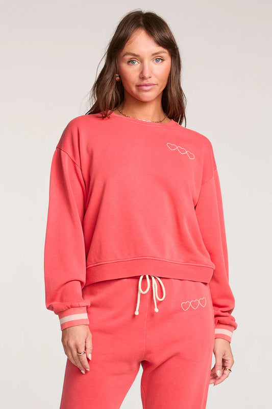 PERRY PULLOVER SMALL HEART CREWNECK