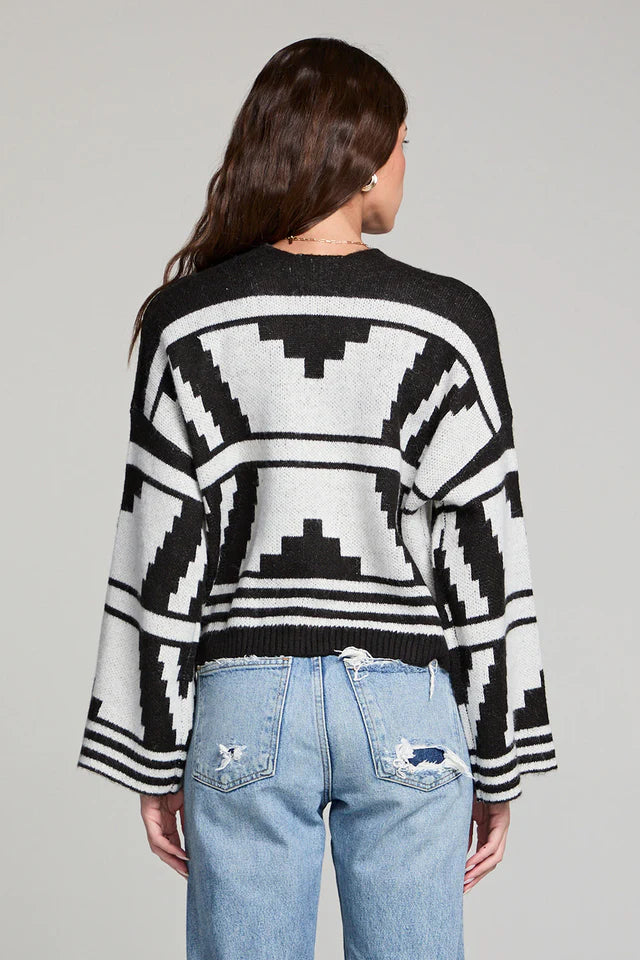 CALLI CROPPED PATTERNED CARDI S3542