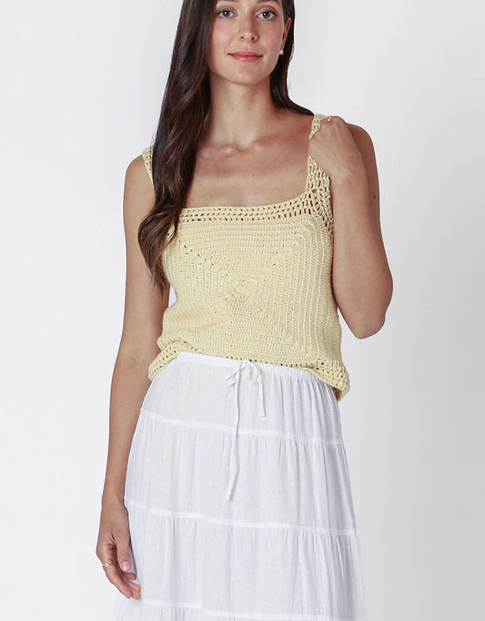 SQUARE NECK CROCHET TOP 2527029