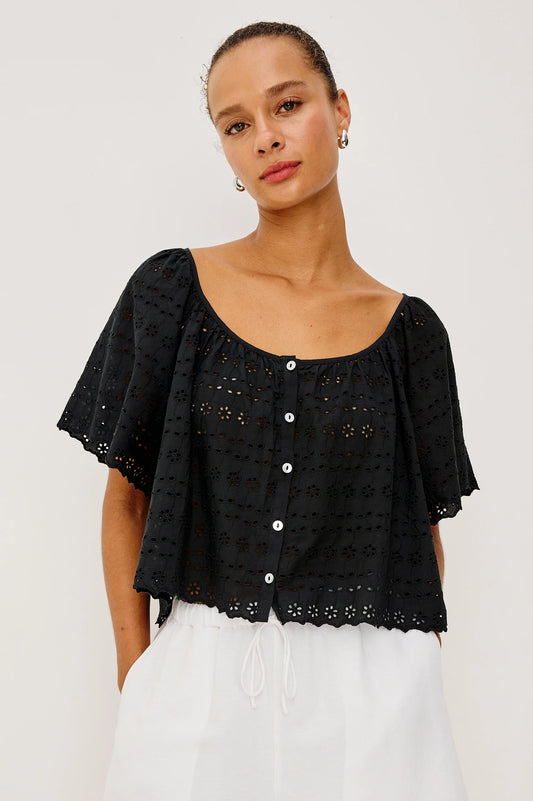 MILLER S/S EYELET TOP