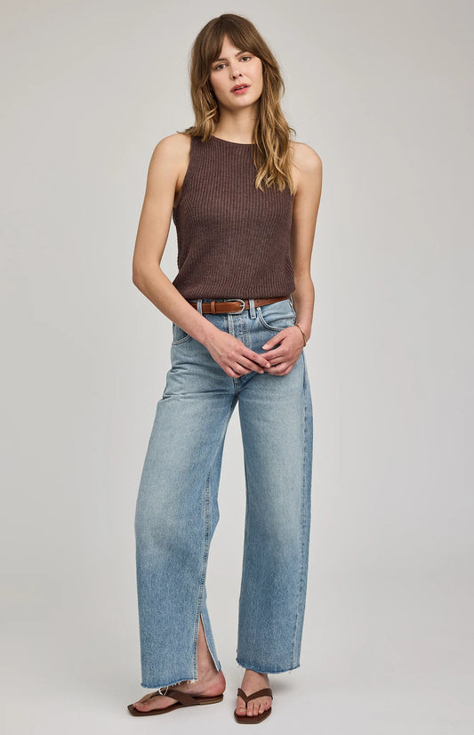 KELSIE KNIT HI NECK TANK