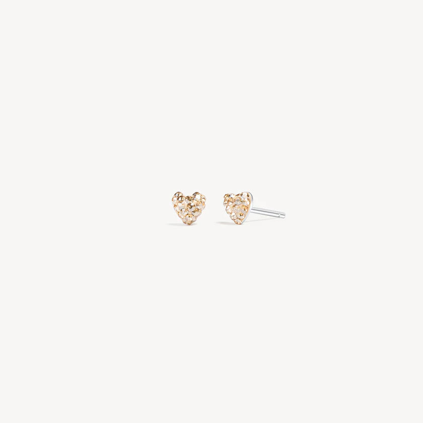 HILLBERG AND BERK 6MM HEART STUD