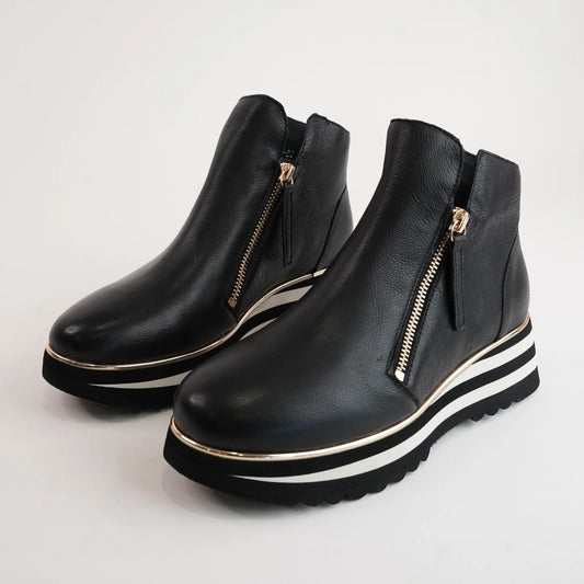 EVOL LEATHER WEDGE BOOT