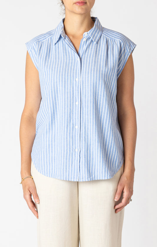 THE TESS CAP SLV COLLARED BLOUSE 2523723