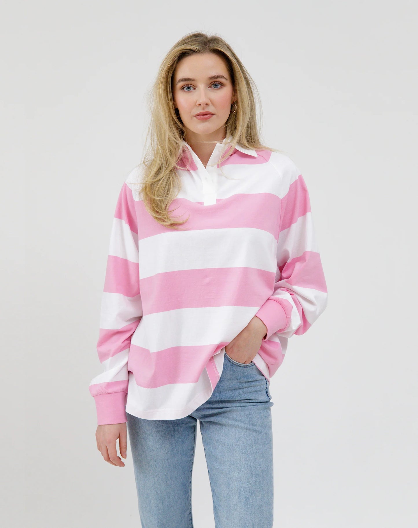 OVERSIZED STRIPED RUGBY SHIRT