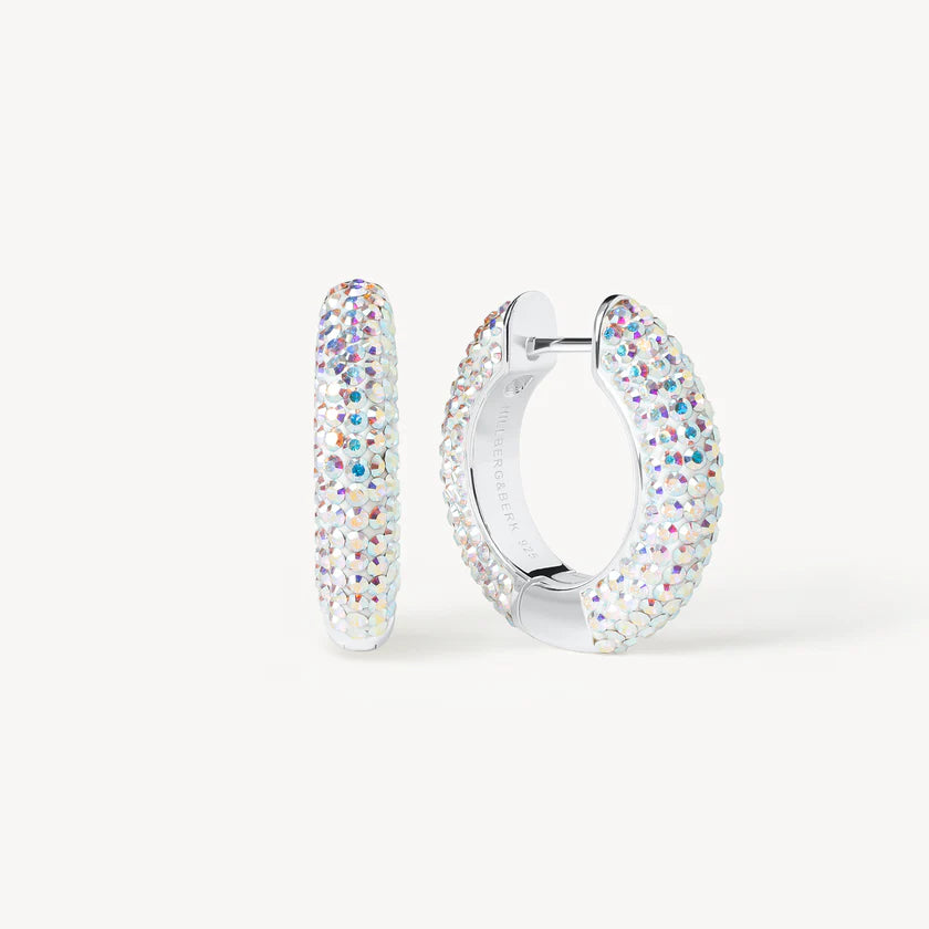HILLBERG AND BERK MEDIUM SPARKLE HOOPS