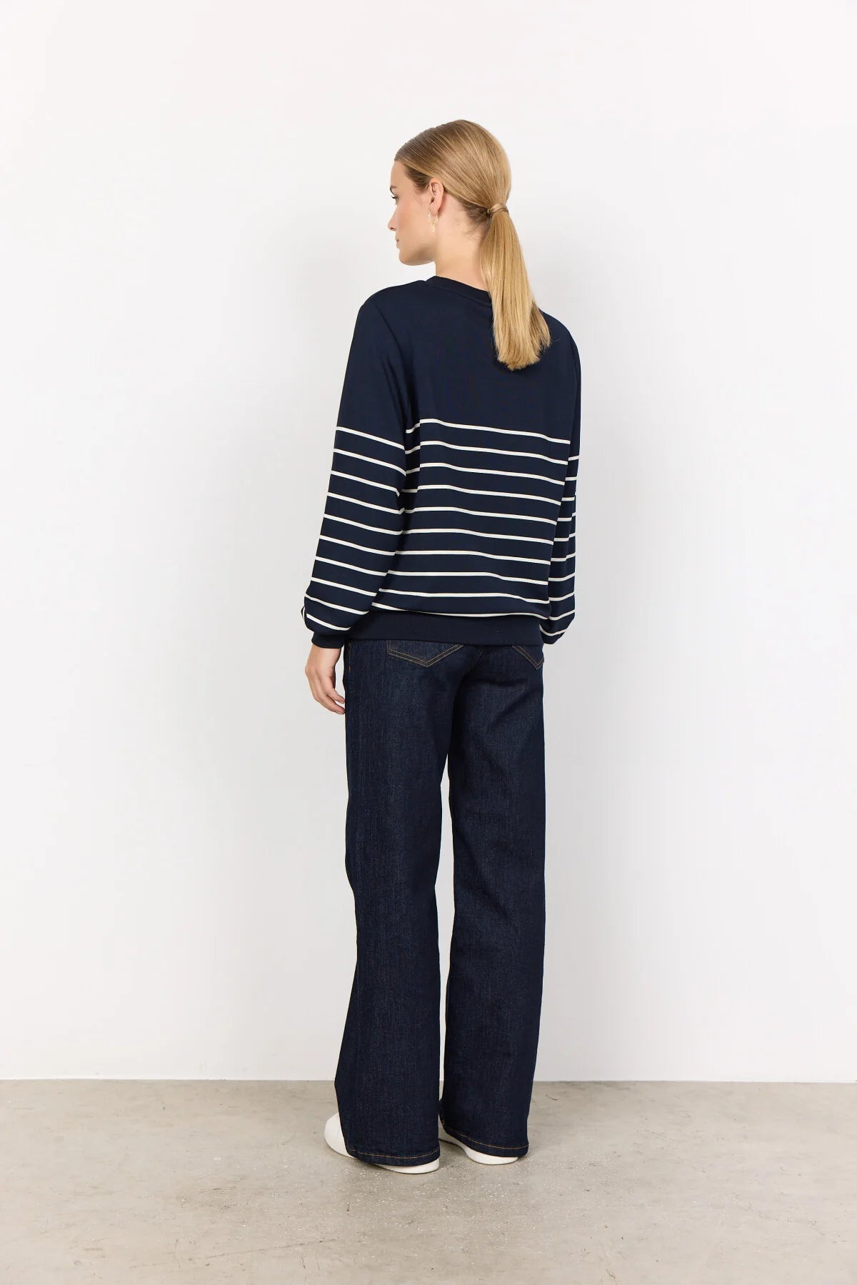 GLORIA NAVY CREAM STRIPE TOP 26845