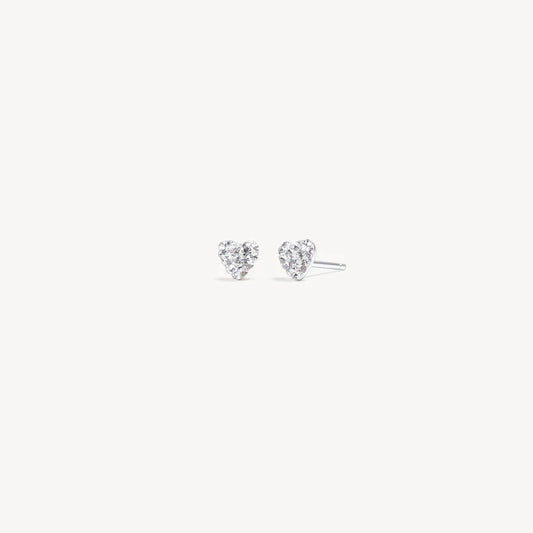 HILLBERG AND BERK 6MM HEART STUD