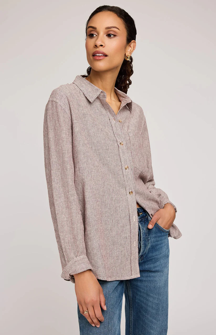 ARABELLA STRIPED BUTTON DOWN GF-2906