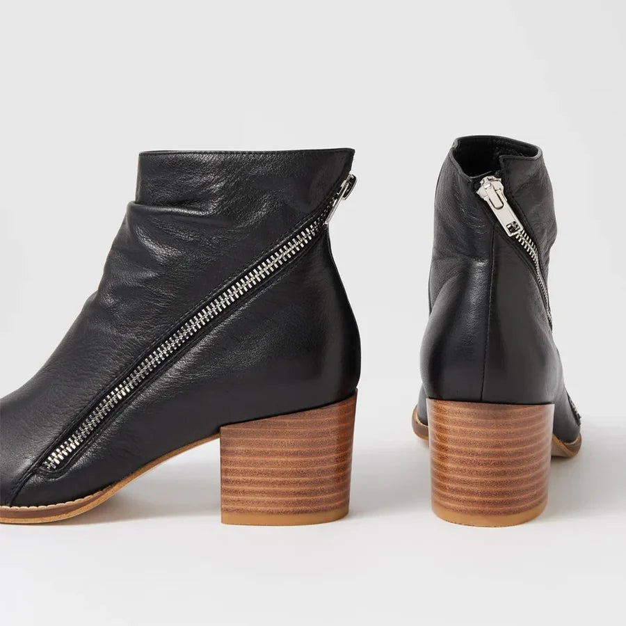 MELECH LEATHER HEELED BOOT