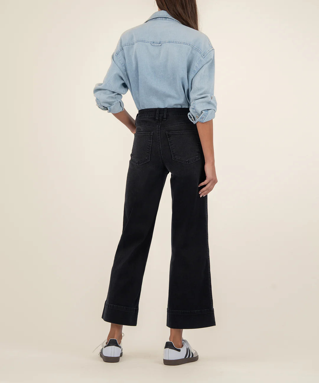 MEG HIGH RISE WIDE LEG DOUBLE FRONT POCKET