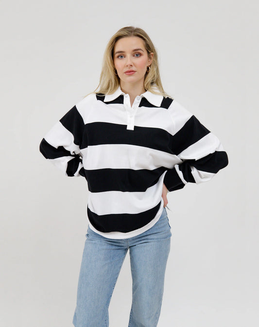 OVERSIZED STRIPED RUGBY SHIRT