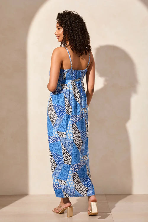 MAXI DRESS W/ SPAGHETTI STRAP AND BACK SMOCKING 918O