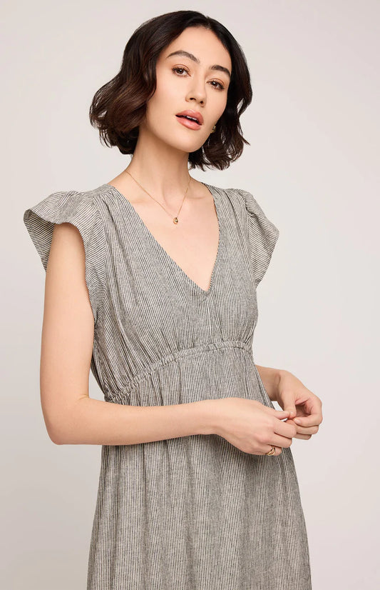 ERIS LINEN BLEND MAXI DRESS GF-8769