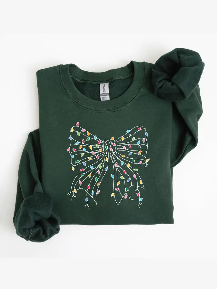 HOLIDAY COQUEETTE BOW CHRISTMAS SWEATSHIRT