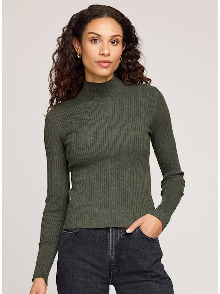 ARLEN MOCKED NECK RIBBED SWEATER GF-3080