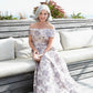 JASMINE LONG FLORAL OFF SHOULDER GOWN