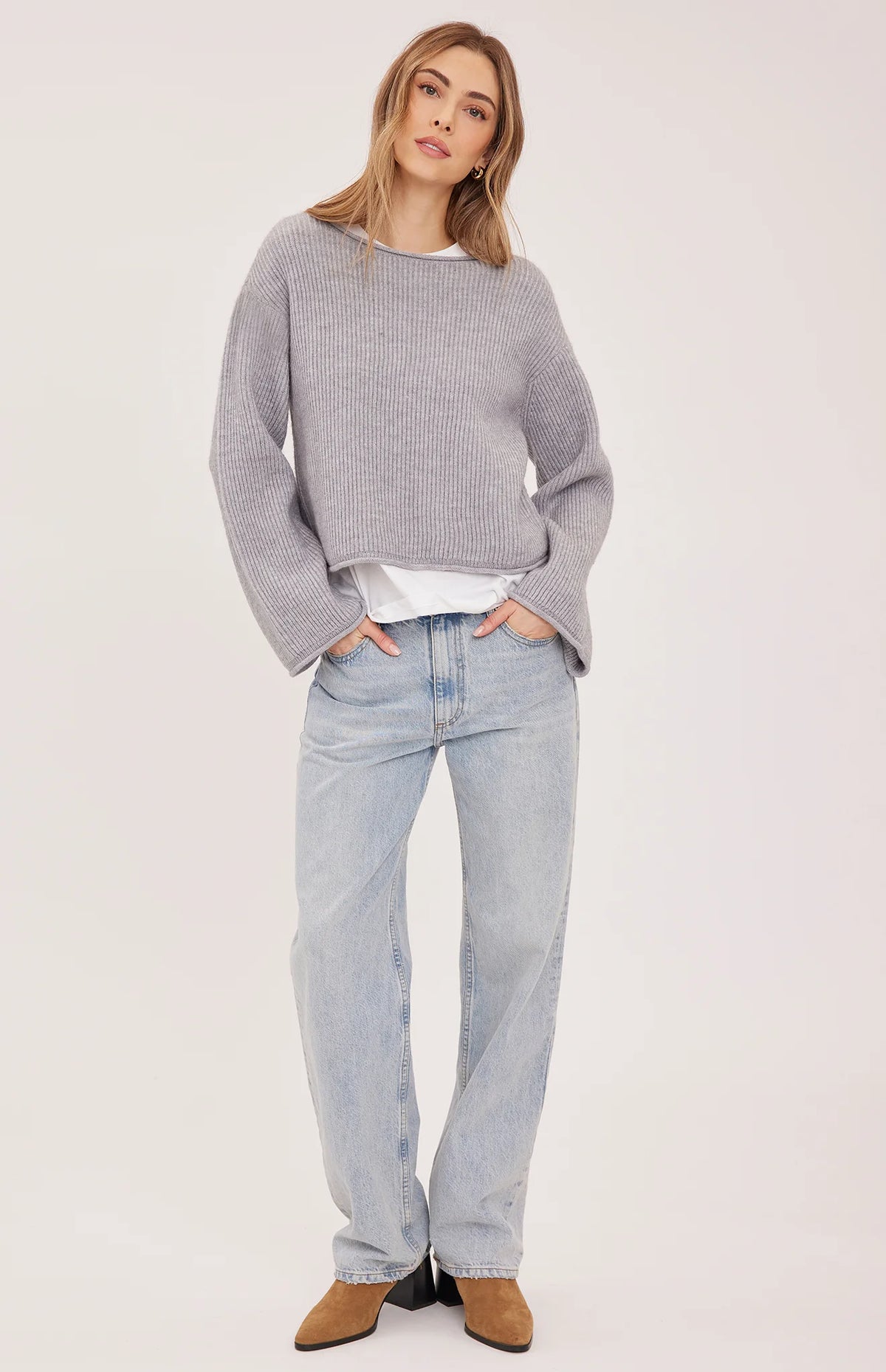 ELARA  RIBBED BOATNECK SWEATER