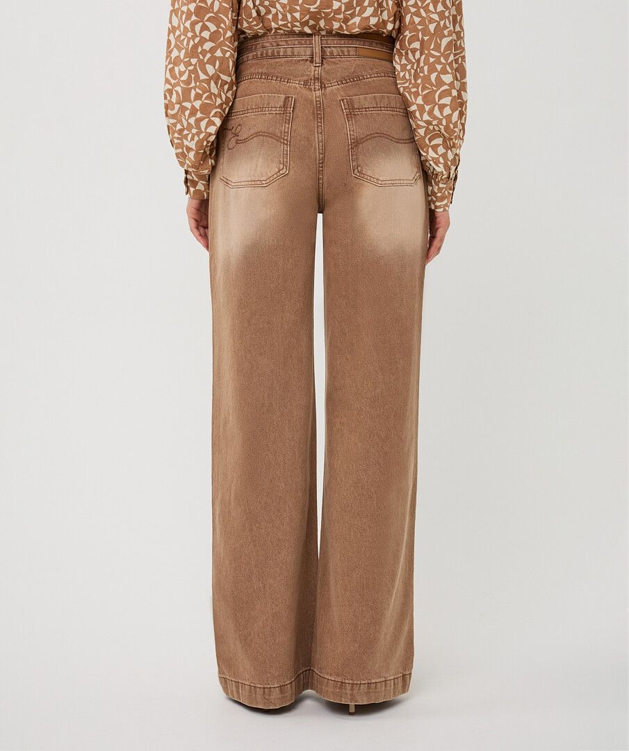 THE HARTLEY  COLORED WIDE LEG BELTED JEAN