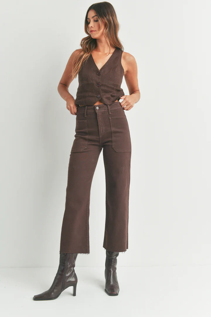 UTILITY WIDE LEG HIGH RISE DENIM BP353J