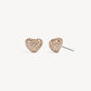 HILLBERG AND BERK 10MM SPARKLE HEART STUDS