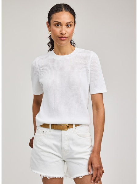 FAYE SHORT SLEEVE CREW NECK SWEATER