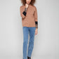 CASS MOCK NECK SWEATER W/CONTRAST