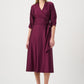 Knit Satin Flowy Wrap Dress 264070