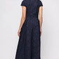 JERRICA LONG GOWN WITH SHORT SLEEVES