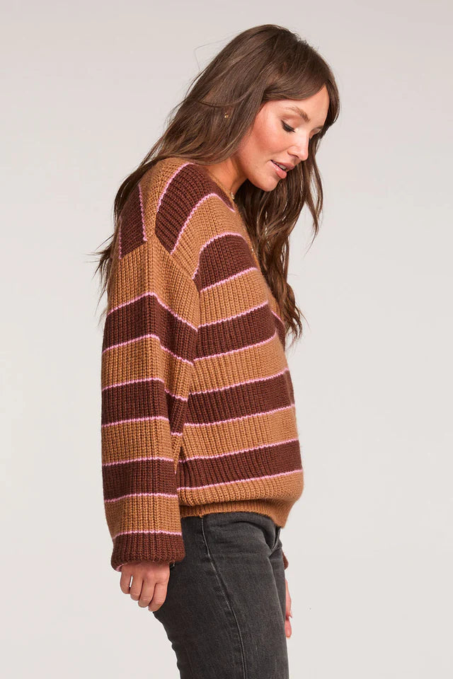 LEILANI LARGE STRIPE SWEATER