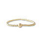 LENNY &EVA 3MM  GOLD W/TEXTURED BALL STRETCH BRACELET