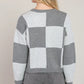 THE STACEY COLORBLOCK V NECK SWEATER