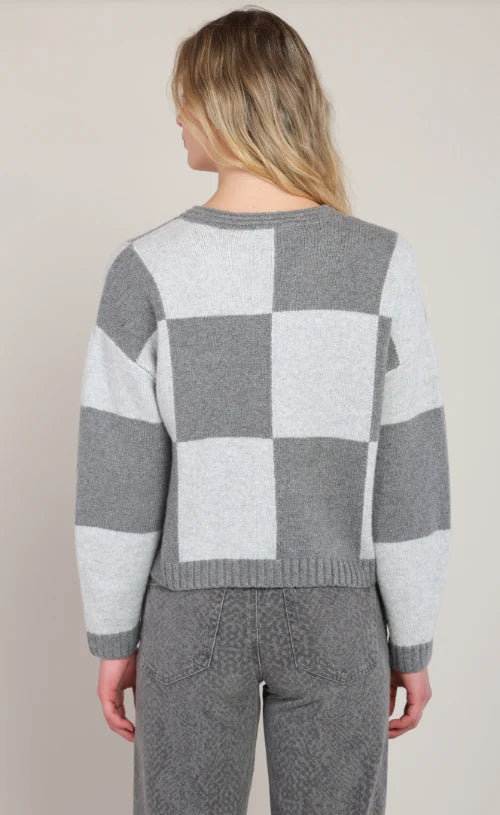 THE STACEY COLORBLOCK V NECK SWEATER