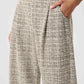 Plaid Boucle Wide-Leg Pants 264079