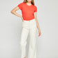 CLARA RIBBED SHORT SLEEVE TSHIRT