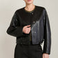 THE KRISTI COLLARLESS PU JACKET